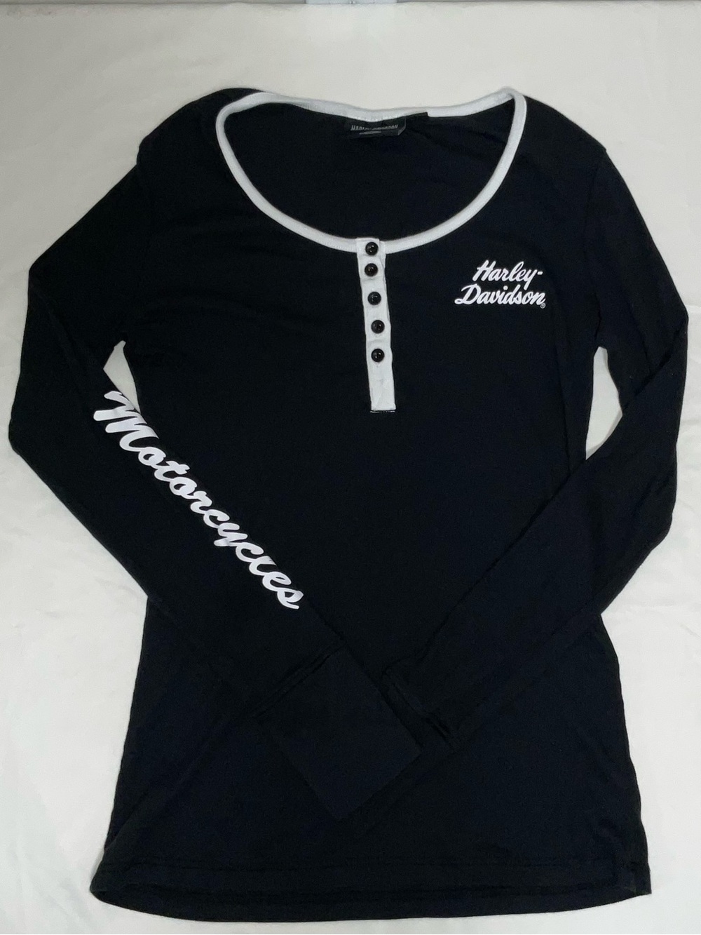 Harley Davidson Thermal Knit Henley Women’s M